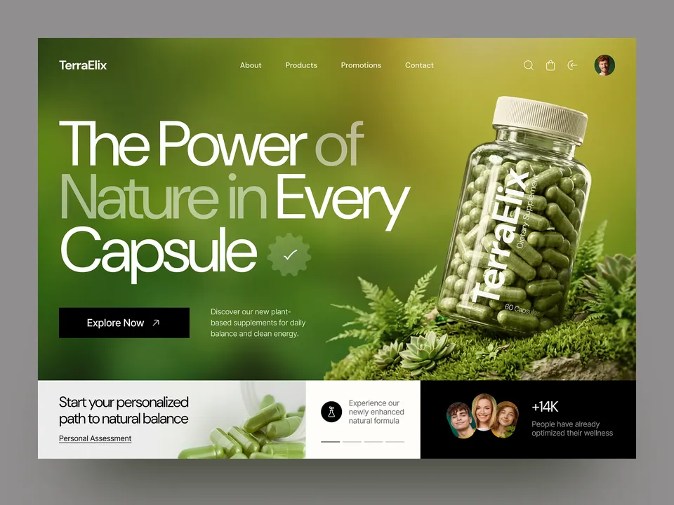 Website hero design for the FinnovationZ redesign